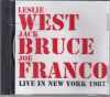 Leslie West,Jack Bruce and Joe Franco/New York,USA 1987 